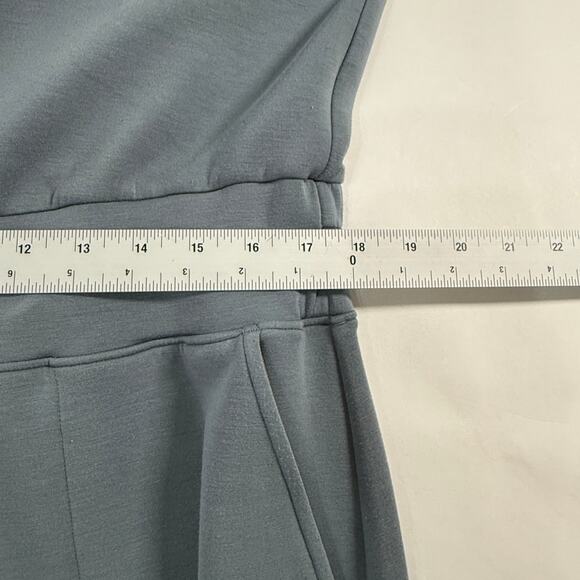 Spanx 1X Air Essentials Sleeveless Jumpsuit Hazy Blue Grey Wide Leg Comfort - Picture 8 of 10
